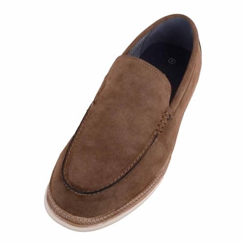 Image of ABSOLUTE FOOTWEAR Mens Easy Slip On Casual Boat Deck Shoe Loafer - Brown - UK 11 / EU 45