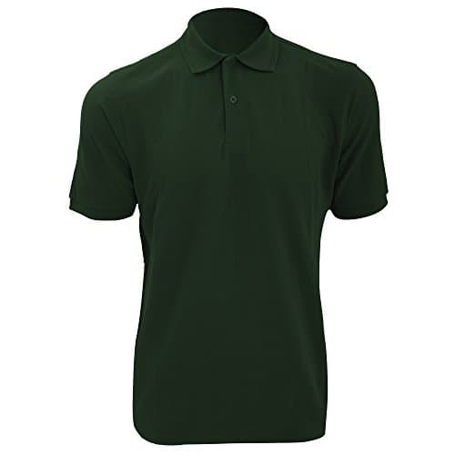 Image of Russell Mens Ripple Collar & Cuff Short Sleeve Polo Shirt (XS) (Bottle Green)