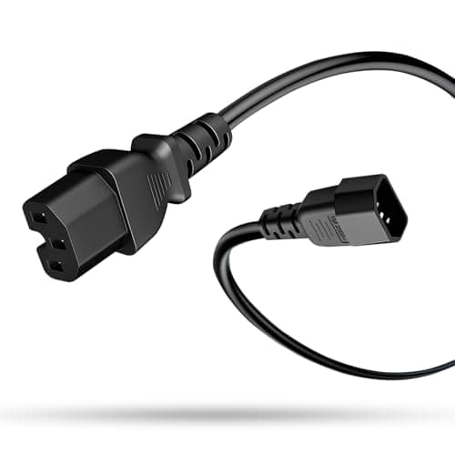 Image of 1M Power Extension Cable IEC Male to Female UPS Lead C14 to C15-1Pack