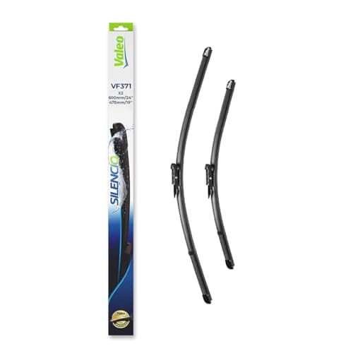 Image of VALEO Silencio Wiper - VF371 - Kit of High Performance, Superior Road Visibility, Easy Installation Original Flat Blades 600mm/475mm - Front - Set of 2 Wiper Blades - 574471