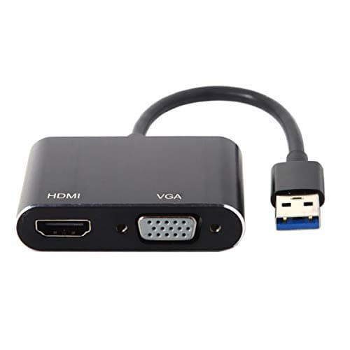 Image of CY USB 3.0 & 2.0 to HDMI & VGA HDTV Adapter Cable External Graphics Card for Windows Macbook Laptop