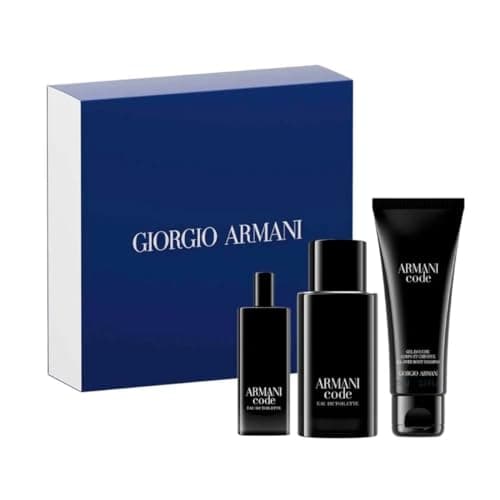 Image of Giorgio Armani Code Edt 3 Pcs Set For Men: 2.5 Edt + 0.5 Travel Sp + 2.5 Sg