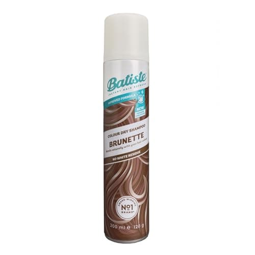 Image of Batiste Dry Shampoo Brunette , Hint of Colour Range, Instantly Refreshes and Revives Dark Hair, Removes Oil, with Targeted Diffuser, Fabulous Look in 4 Steps, No White Residue, No Rinse, 200 ml