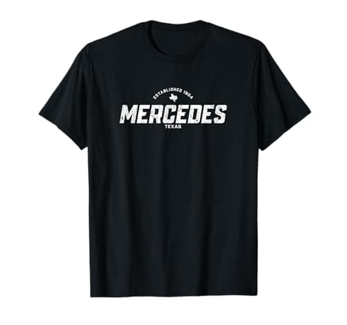 Image of Mercedes Texas TX Vintage Athletic Sports Logo T-Shirt