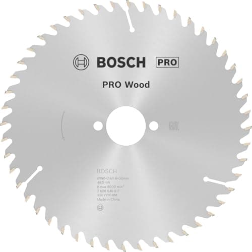 Image of Bosch Professional 2608640617 Optiline Wood Circular Hand Saw Blade, 190mm x 2.6mm x 30mm, 48 Teeth, Silver
