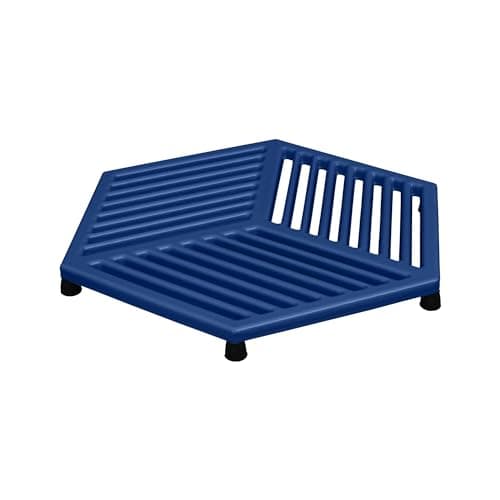 Image of Denby - Cobalt Blue Cast Iron Trivet Stand For Kitchen Worktop - 24.5cm Premium Enamelled - Non-Slip & Heatproof For Hot Pans, Serving Dishes - Dishwasher & Oven Safe - PFAS free