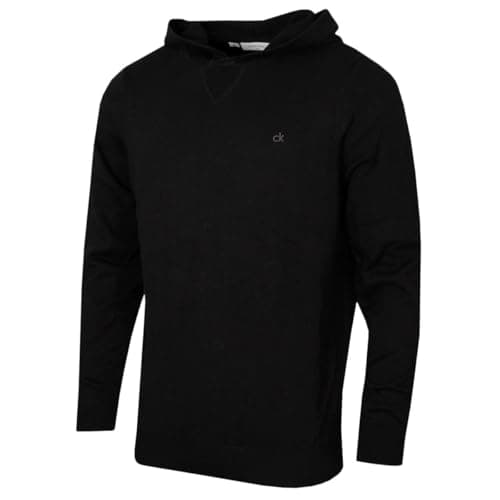Image of Calvin Klein Mens Campus Knitted Soft Hoody - Black - M