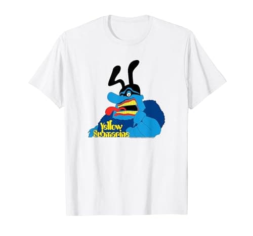 Image of The Beatles - Yellow Submarine - Blue Meanie T-Shirt, Men, White, XX-Large