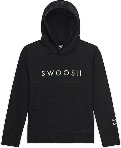 Image of Nike NSW Swoosh Oth FT Hoodie Black/Black/Green Nebula XS