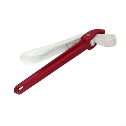 Image of Wide Spanner Oil Filter Wrench, 12 Inch Tool, Nylon and Metal Construction, Adjustable for Different Filter Sizes