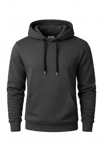 Image of RUBAB Men’s Pullover Hoodie Hooded Sweatshirt Fleece Hoodie Jumper Warm Winter Casual Gym Sportswear Streetwear Loungewear Top S–2XL (XL, Charcoal)