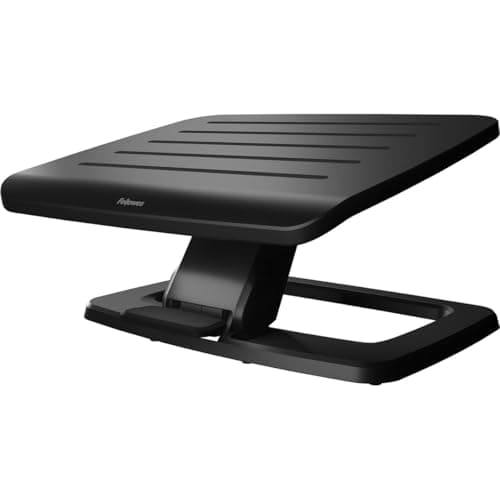 Image of Fellowes Foot Rest Under Desk - Hana LT Foot Support Ergonomic Foot Rest - Foot Rest Stool for Office & Home Use - Black