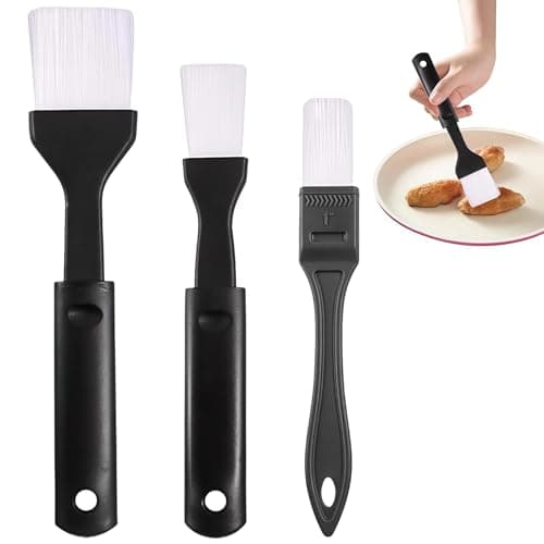 Image of 3 Pcs Pastry Brushes for Baking, Food Brushes for Cooking Basting Brush, Cooking Brush Oil Applicable to Home Chefs & BBQ Enthusiasts and Spread Milk and Egg, Barbecue Bakings Tools