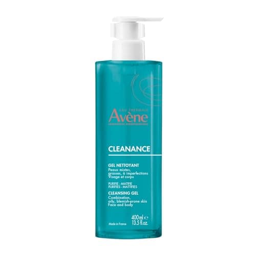Image of Avène Cleanance Cleansing Gel 400ml, Cleanser for Blemish-Prone Skin, Oily Skin Wash, Mattifying Cleanser, Gentle Gel