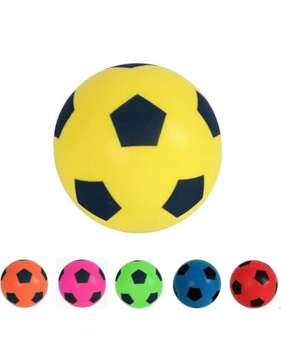 Image of Sponge Foam ball for kids, 20 cm, Soft outdoor and Indoor play ball, Silent ball (Yellow, 20 cm)