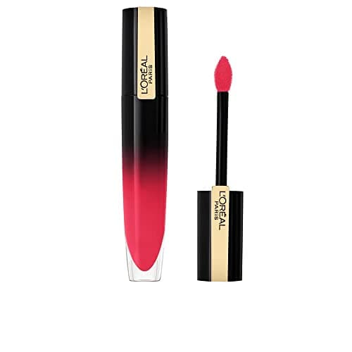 Image of L’Oreal Paris Lip Satin Gloss, Liquid Lipstick, Brilliant Signature Lip Gloss Colour Ink, Super Lighweight Feel, Enriched with Shiny Oils, Dark Pink, 306 Be Innovative