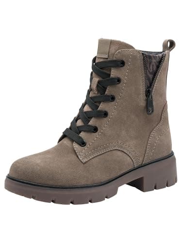 Image of Tamaris Comfort Women’s Lace-Up Ankle Boots with Stretch, Pepper Suede, 7,5 UK