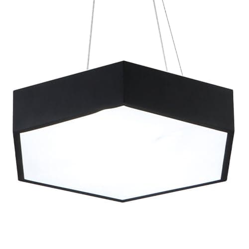 Image of FZQSXAZU Industrial LED Hanging Pendant Light Fixture Black Acrylic Shade Ceiling Chandelier Modern White for Office & Corridor Decor Stylish Suspended Lighting