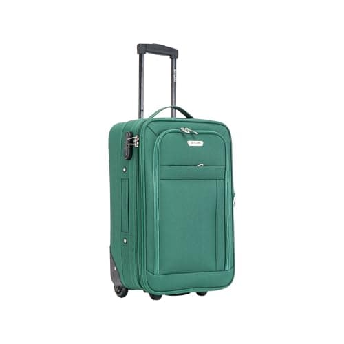 Image of 20" Cabin Carry On Suitcase Super Lightweight Luggage 20% Expandable 2 Wheel Soft Shell Luggage with Built in Combination Lock for All Airlines EasyJet Ryanair British Airways 55x35x20