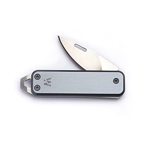 Image of Whitby Pocket Knife, 1.75" Survival Stainless Steel Folding Knives UK Legal Sprint Titanium Grey Finish, Stylish High Performance, Non Locking EDC Blade, Portable for Camping Hiking Backpacking