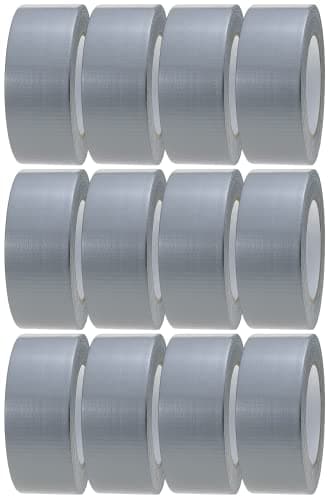 Image of Crimson Starfish Silver Duct Tape | 12 Rolls of 48mm x 45m Gaffer Tape | Water Resistant Duct Tape | Adhesive Tape Multi-Use for Indoor/Outdoor | Strong Adhesive Tape
