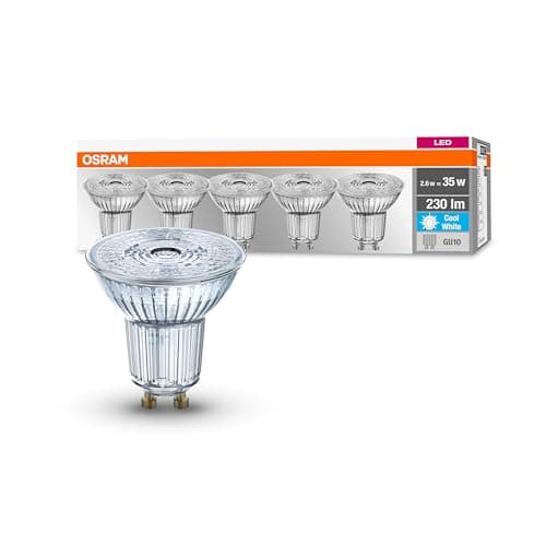 Image of OSRAM LED Reflector lamp, Base: GU10, Cool White, 4000 K, 2.30 W, Replacement for 35 W Reflector lamp, LED Base PAR16 [Energy Efficiency Class A++]