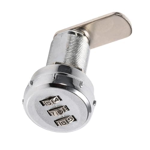 Image of Odorkle 3 Digit Combination Lock 1000 Codes Stainless Steel Cabinet Lock No Screw Installation Tool Box Drawer Locker Security Coded for 0.6-23mm Wooden Metal Cabinets (17~23mm Thick Wood Wardrobe)