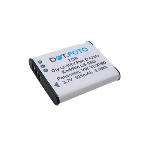Image of Dot.Foto D-LI92 Premium 3.7v / 925mAh Rechargeable Battery for Pentax Optio I-10 RX18 RZ10 RZ18 WG-1 1 GPS 2 2 GPS 3 3 GPS X70 |WG-4 4 GPS 5 5 GPS 20 30 30W 50 60 70