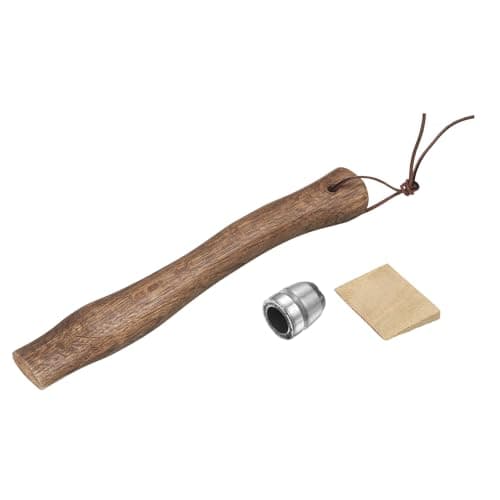 Image of sourcing map Wood Axe Handle Replacement 13" Universal Hickory Hatchet Handle with Wooden and Round Wedge for Camping Gardening Axe