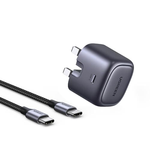 Image of UGREEN USB C Charger Plug 30W Nexode PD 3.0 Foldable GaN Charger with 1m USB C Cable Compatible with iPhone 16/15/15 Pro Max/15 Pro/14/13 Series, iPad Pro/Air, Galaxy S24/S23, Pixel 9/8/7/6, etc