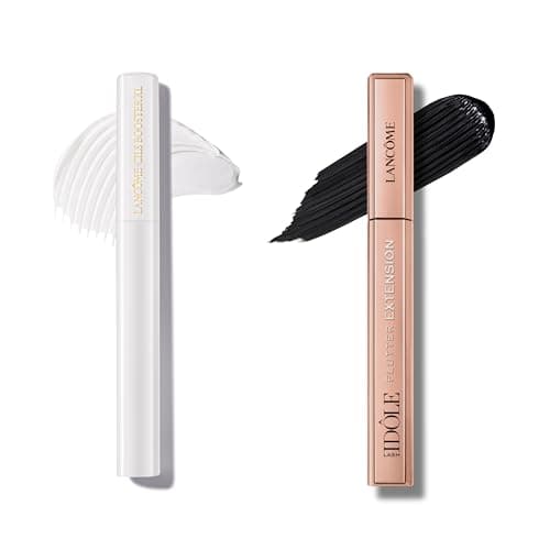 Image of Lancôme Lash Idôle Flutter Extension Mascara 8ml & Cils Booster XL Primer 5.5ml Bundle, +5.5mm Length, 24H Flake-Free Wear, Defined Fluttery Lashes
