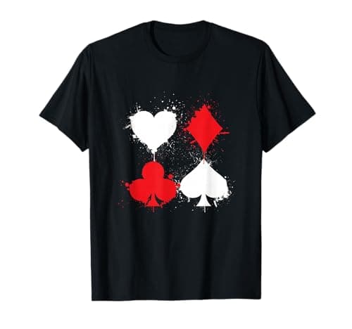 Image of Playing Cards Poker Heart Spade Diamond Club T-Shirt