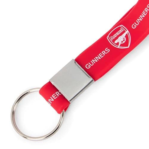 Image of The Gift Scholars Arsenal F.C. Silicone Keyring - Official Merchandise (Red & White) | Accessory for Gunners and Fans