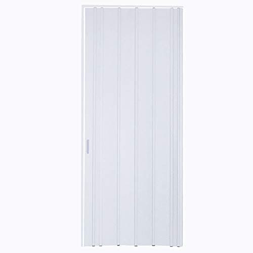 Image of INMOZATA PVC Folding Door Internal Doors Sliding Plastic Concertina Door (White, Thickness 10mm)