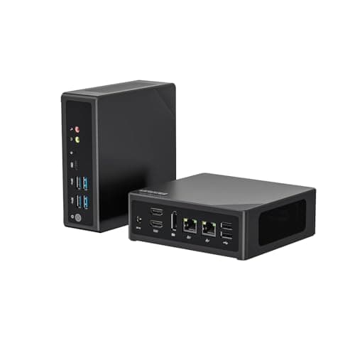 Image of ESIMOER Mini PC N150, Mini Desktop Computer Win 11 Pro, 16GB DDR5 512GB NVME SSD, 4K Triple Display(2HD+1DP), WiFi6 BT5.2, Dual Gigabit LAN, 6USB Ports for Home Office Business