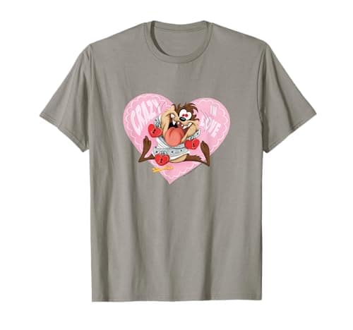 Image of Looney Tunes Taz Crazy In Love Valentine's Day T-Shirt