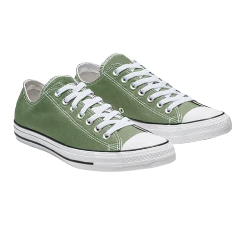 Image of Mens Canvas Lace up Sporty Low Top Outdoor Trainers Sneakers Pumps Plimsolls with Rubber Toe Cap Shoes Khaki Size 7 Medium