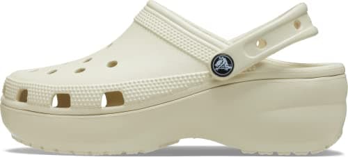 Image of Crocs Womens Classic Platform W Clogs, Bone, 9 UK