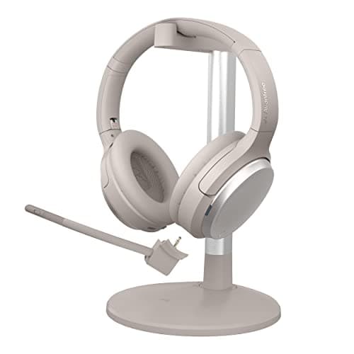 Image of Avantree Eon - Bluetooth Headphones with Detachable Noise-Canceling Mic & Charging Stand for Music & Calls on PC Phone, Wireless & Wired Over Ear Headset with ANC, Replaceable Battery & Roomy Earpads