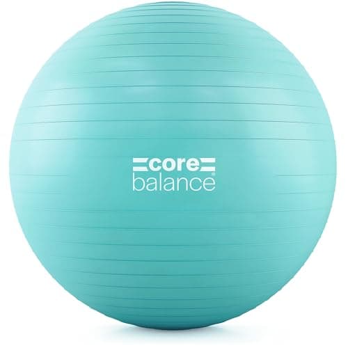 Image of Core Balance Anti Burst Gym Ball, 45-85cm With Hand Pump (55cm, Teal)