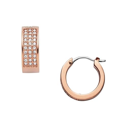 Image of Fossil Women Stainless Steel Hoop Earrings - JOF00169791