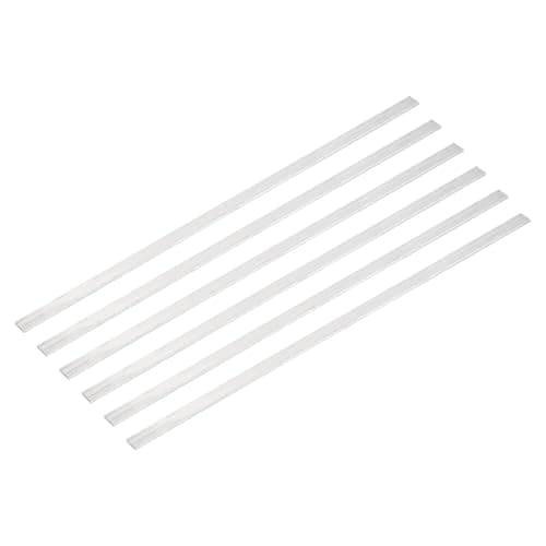 Image of sourcing map 6 Pcs Square Aluminum Flat Bar, 3/32" (2mm) Thick x 25/64" (10mm) Width x 12" (305mm) Long 6061 Aluminum Flat Plate Solid New Mill Stock Silver for Industrial Building