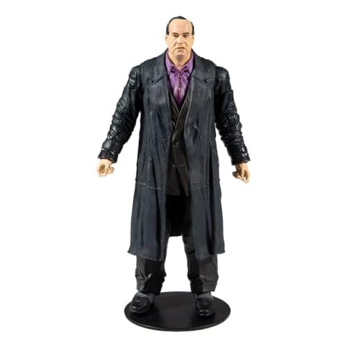 Image of McFarlane Toys, 7-Inch DC Batman The Penguin Action Figure with 22 Moving Parts, Collectible DC Batman Movie Figure with Stand Base and Unique Collectible Character Card – Ages 12+