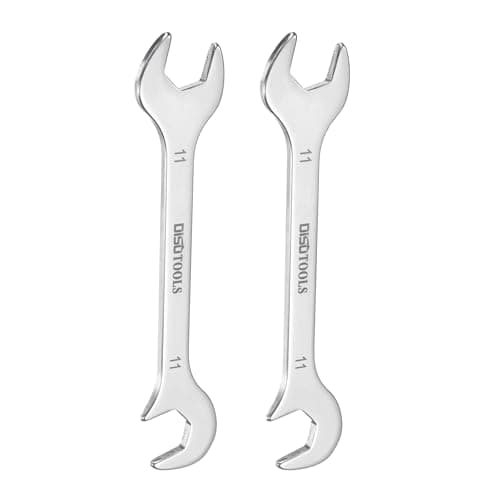Image of sourcing map 2pcs Super-Thin Open End Wrench 11mm Metric Double Open-End Wrench 30Cr13 Stainless Steel Quenching Polish Spanner with 15°and 75° Angled for Auto Repairs
