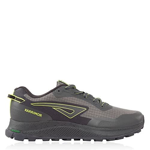 Image of Karrimor Men Tempo 8 Mens Trail Running Trainers Grey/Lime 11 (46)