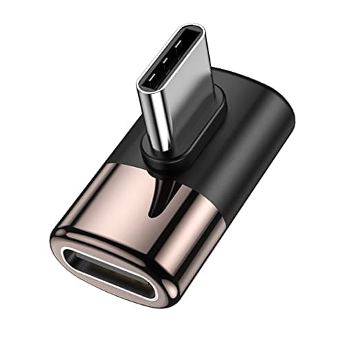 Image of MOGOOD USB C 90 Degree Angled Adapter, USB C Male to Female Right Angle Connector for Steam Deck, MacBook Pro, iPad Pro, Tablet, Phones, Nintendo Switch