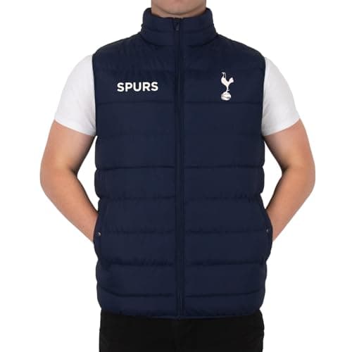 Image of Tottenham Hotspur FC Official Football Gift Mens Padded Body Warmer Gilet Large