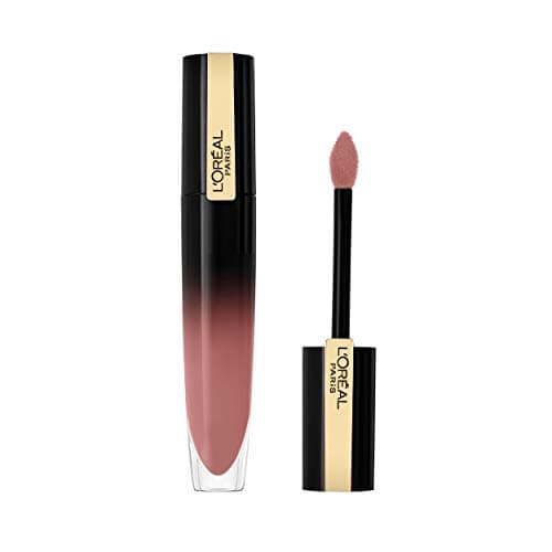 Image of L’Oreal Paris Lip Satin Gloss, Liquid Lipstick, Brilliant Signature Lip Gloss Colour Ink, Super Lighweight Feel, Enriched with Shiny Oils, Pink, 301 Be Determined