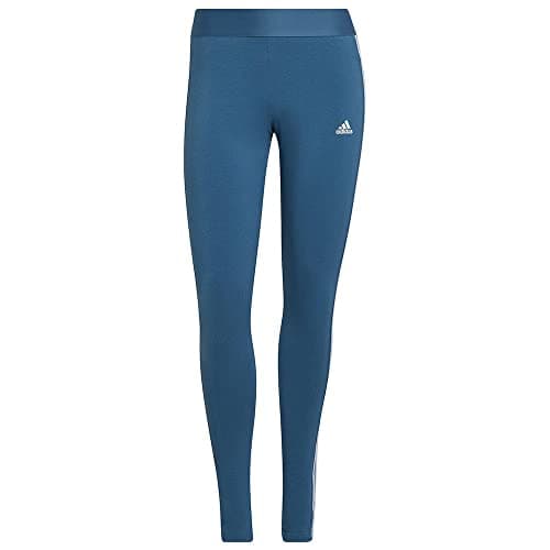 Image of adidas Womens Loungewear Essentials 3-Stripes Leggings, Altered Blue/White, XXS