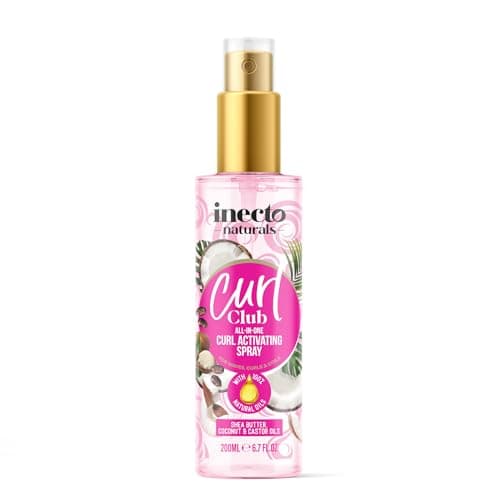 Image of INECTO Curl Club, All In One Curl Activating Spray 200ml, Refresh & Detangle Spray for for all Curly, Wavey Hair types, Vegan & Cruelty Free, 100% Natural